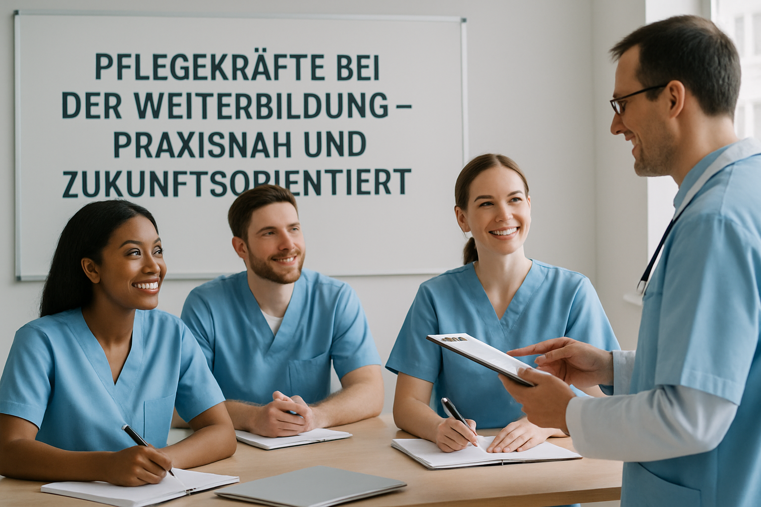 Pflegekräfte bei der Weiterbildung – praxisnah und zukunftsorientiert